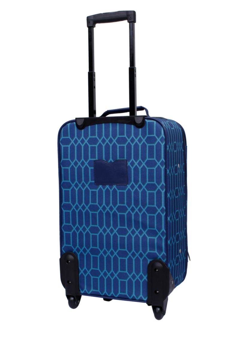 Navy  Geometric Diamond Luggage Set 5-Piece