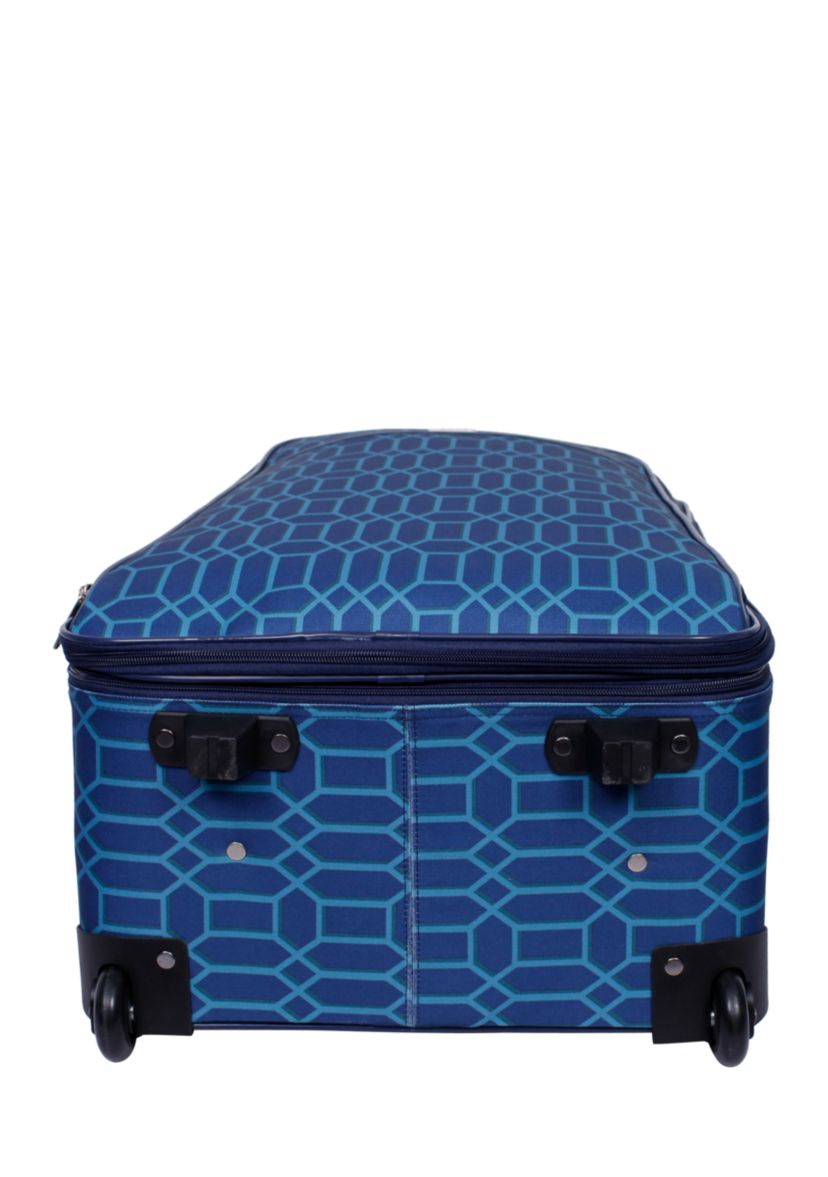 Navy  Geometric Diamond Luggage Set 5-Piece
