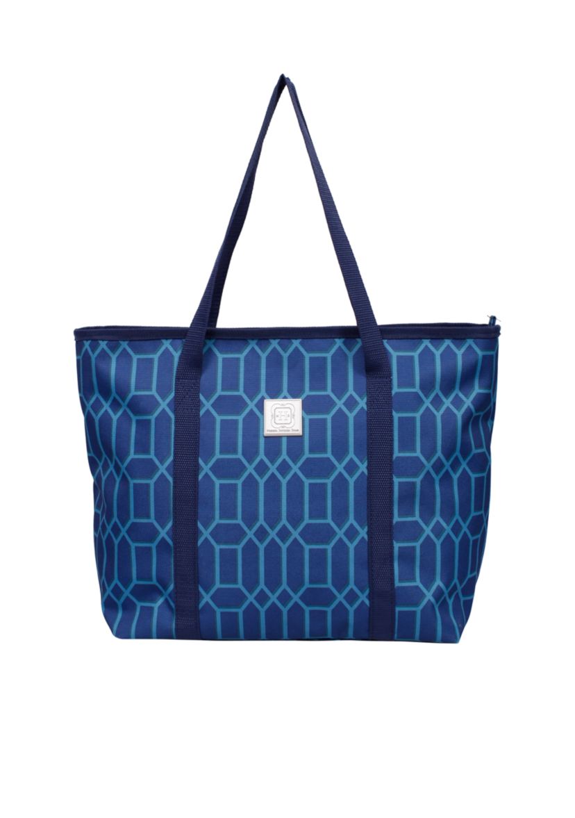 Navy  Geometric Diamond Luggage Set 5-Piece
