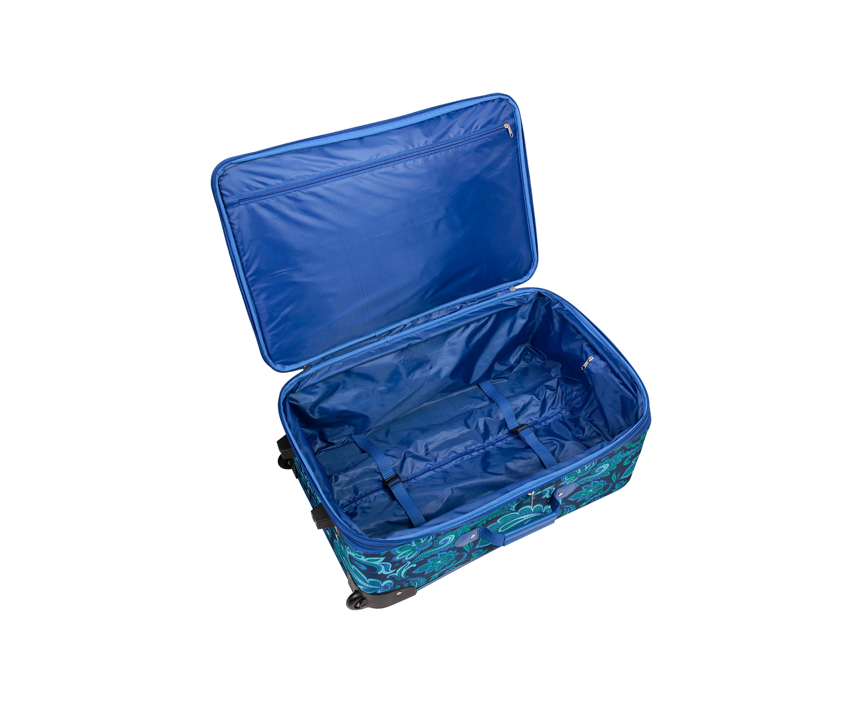 Blue Paisley 5 Piece Luggage Set