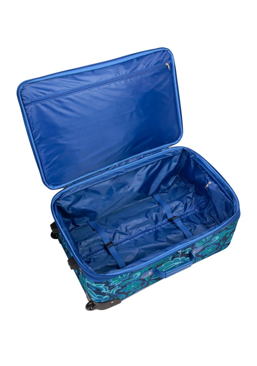 Blue Paisley 5 Piece Luggage Set