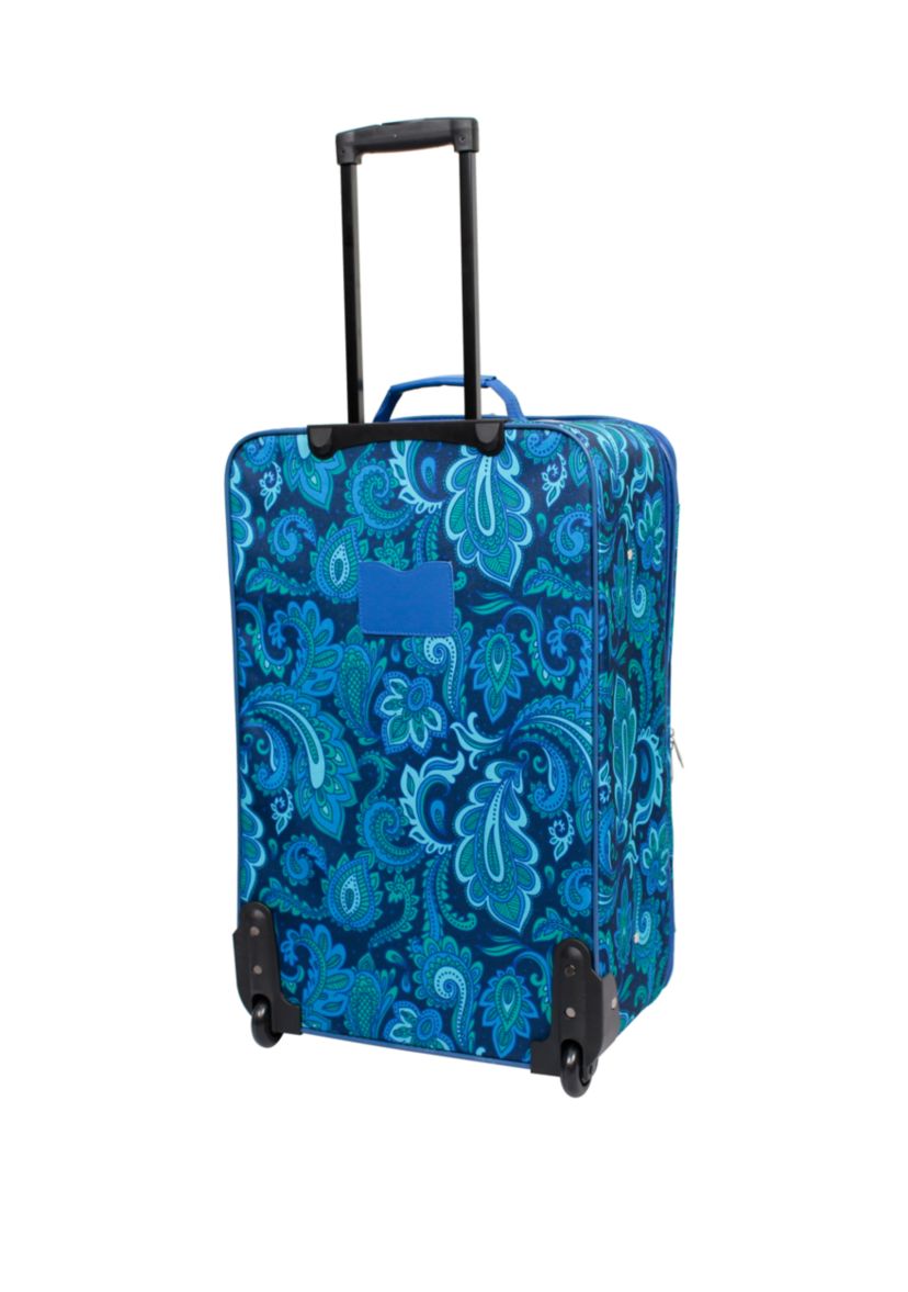 Blue Paisley 5 Piece Luggage Set