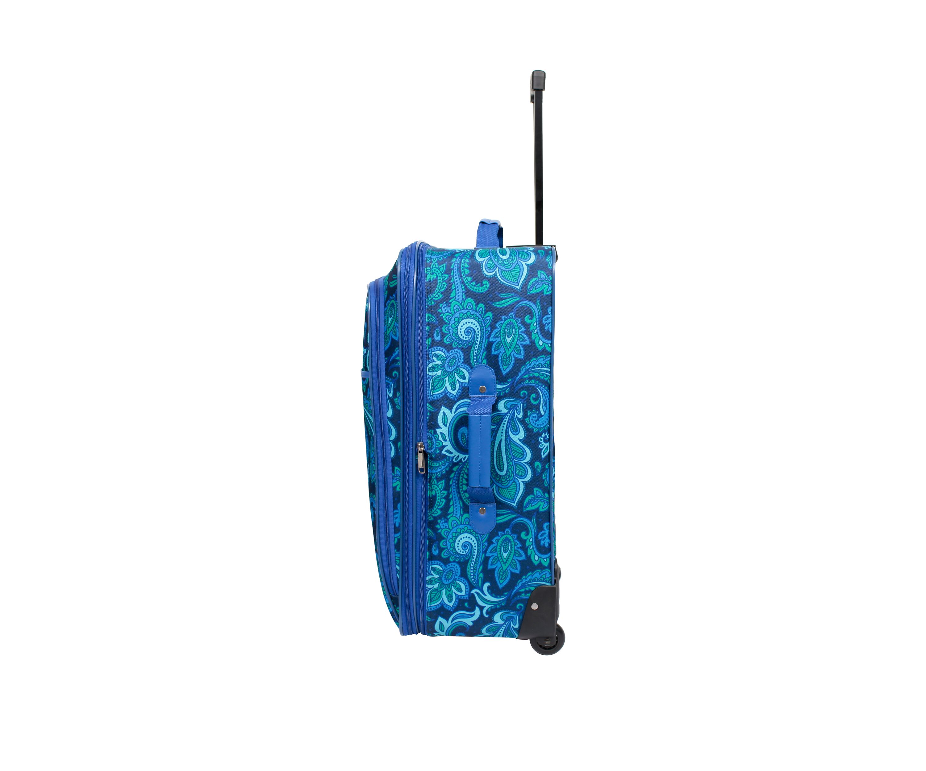 Blue Paisley 5 Piece Luggage Set