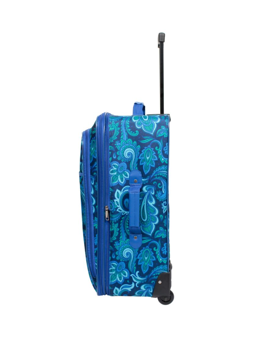 Blue Paisley 5 Piece Luggage Set