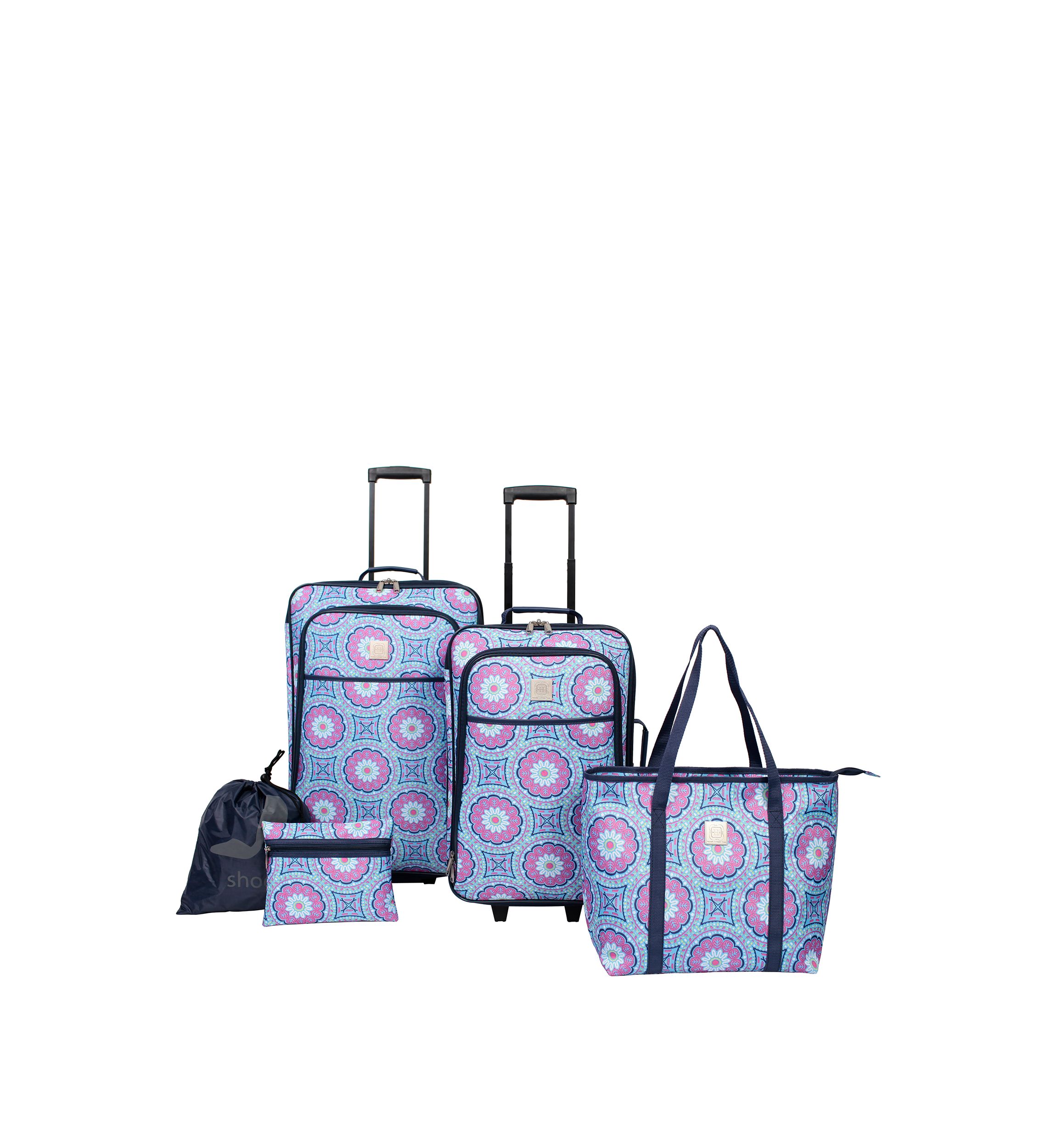 Delta Blue Medallion Luggage 5 Piece Set
