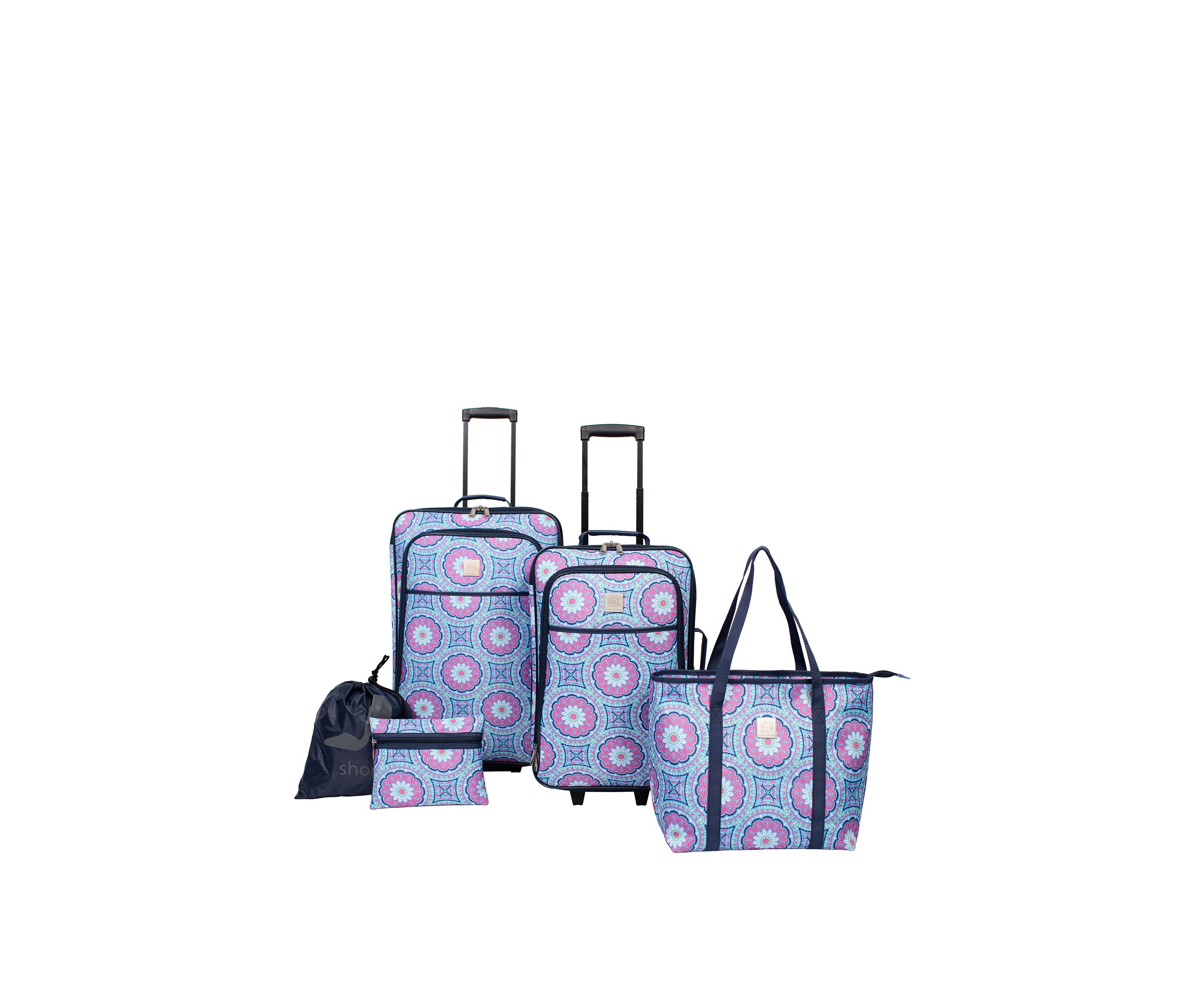 Delta Blue Medallion Luggage 5 Piece Set