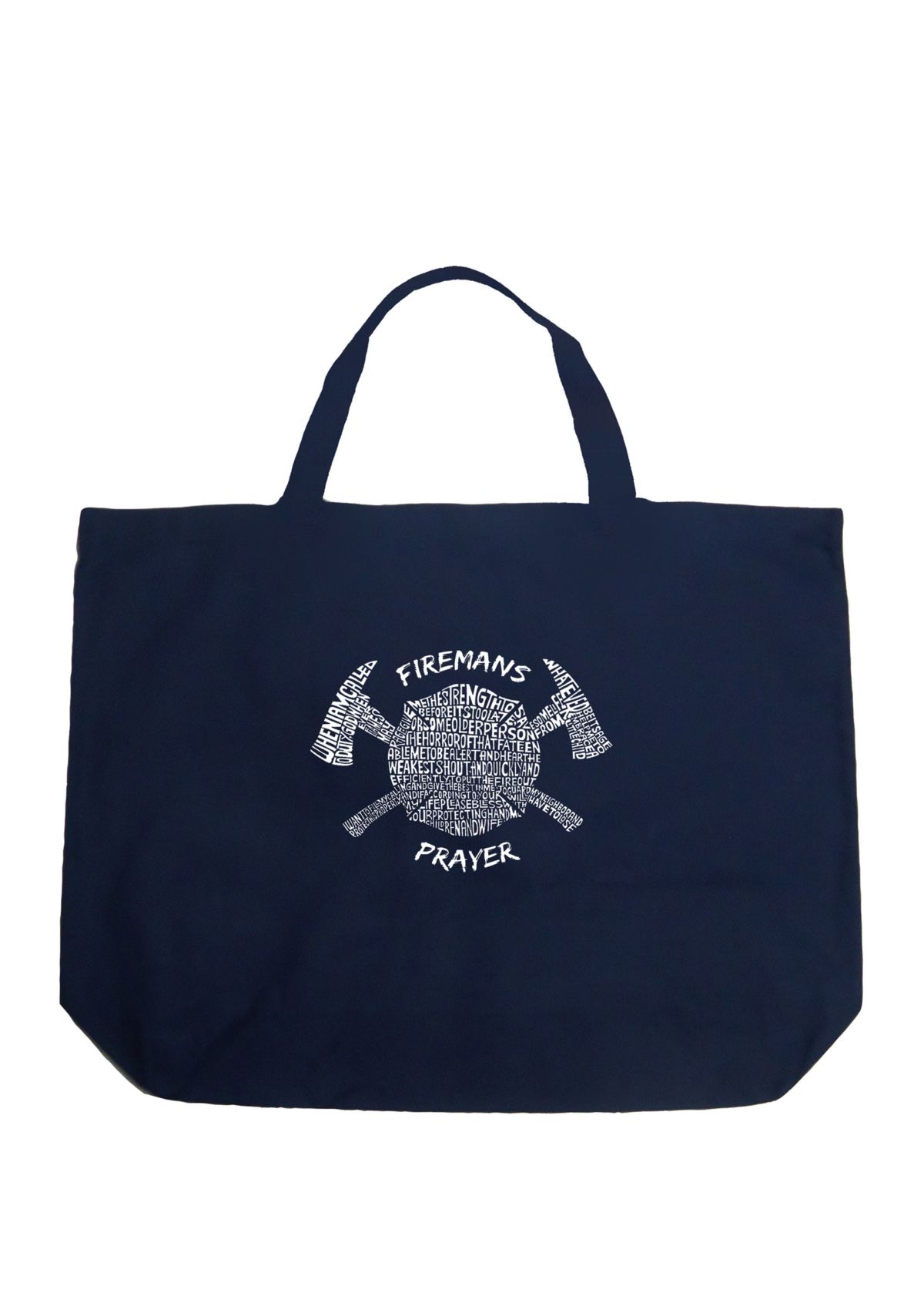 Large Word Art Tote Bag - FIREMANS PRAYER