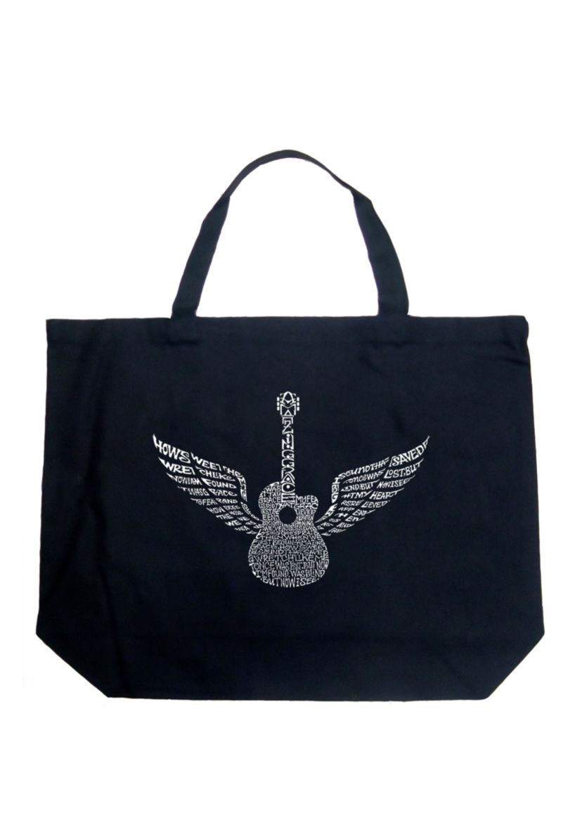 Large Word Art Tote Bag - Amazing Grace