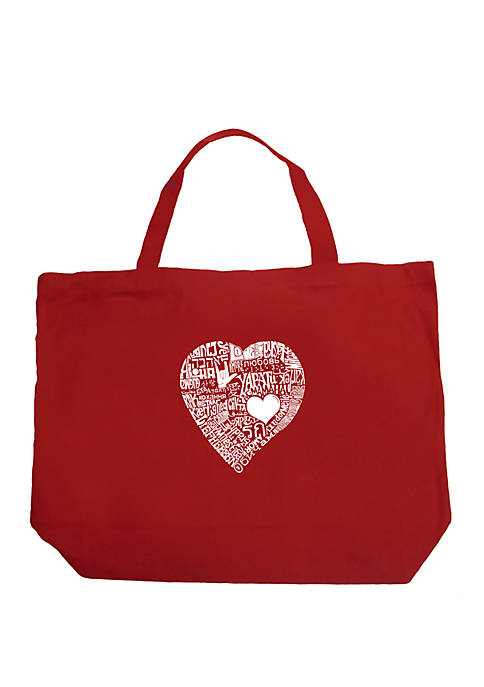 Large Word Art Tote Bag - LOVE IN 44 DIFFERENT LANGUAGES