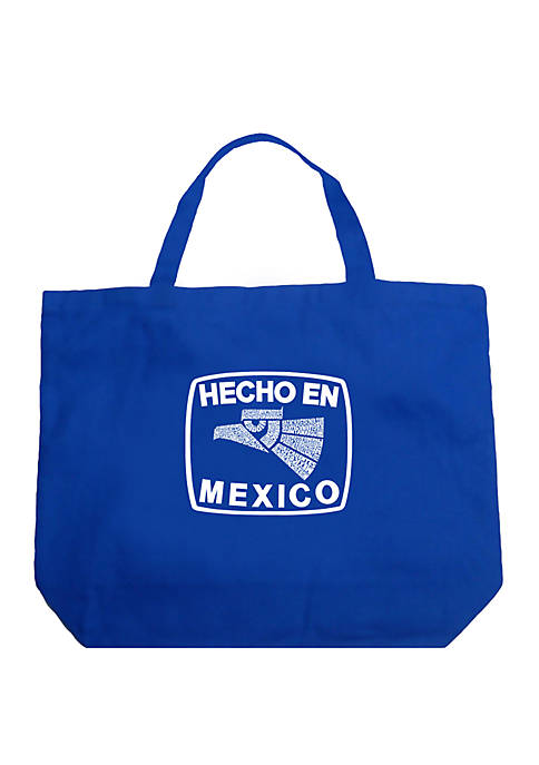 Large Word Art Tote Bag - Hecho En Mexico