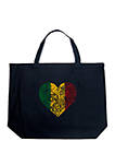 Large Word Art Tote Bag - One Love Heart
