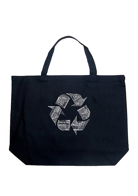 Large Word Art Tote Bag - 86 Recyclable Products