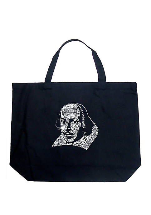 Large Word Art Tote Bag - The Titles of All of William Shakespeares Comedies & Tragedies
