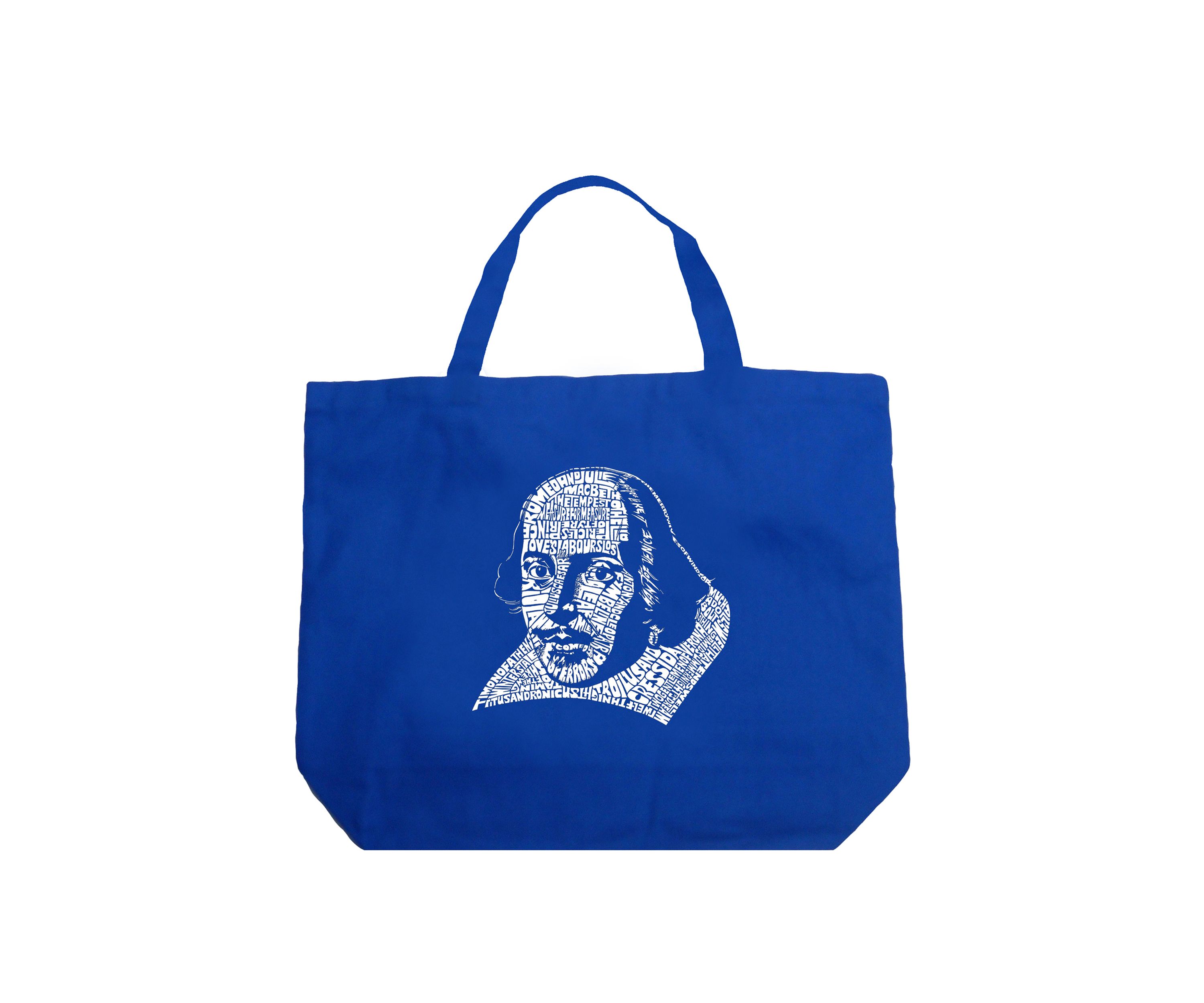 Large Word Art Tote Bag - The Titles of All of William Shakespeares Comedies & Tragedies