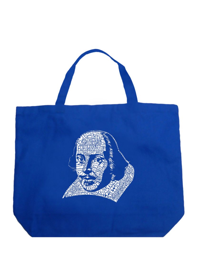 Large Word Art Tote Bag - The Titles of All of William Shakespeares Comedies & Tragedies