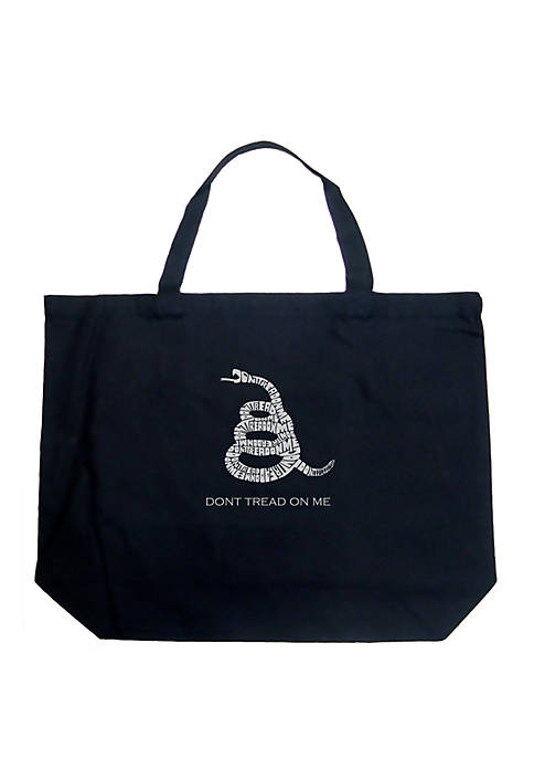 Large Word Art Tote Bag - Dont Tread on Me