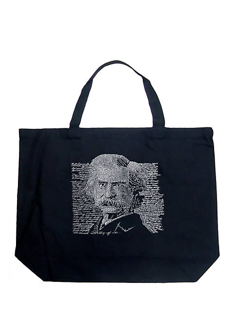 Large Word Art Tote Bag - Mark Twain