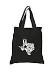 Small Word Art Tote Bag - Everything is Bigger in Texas