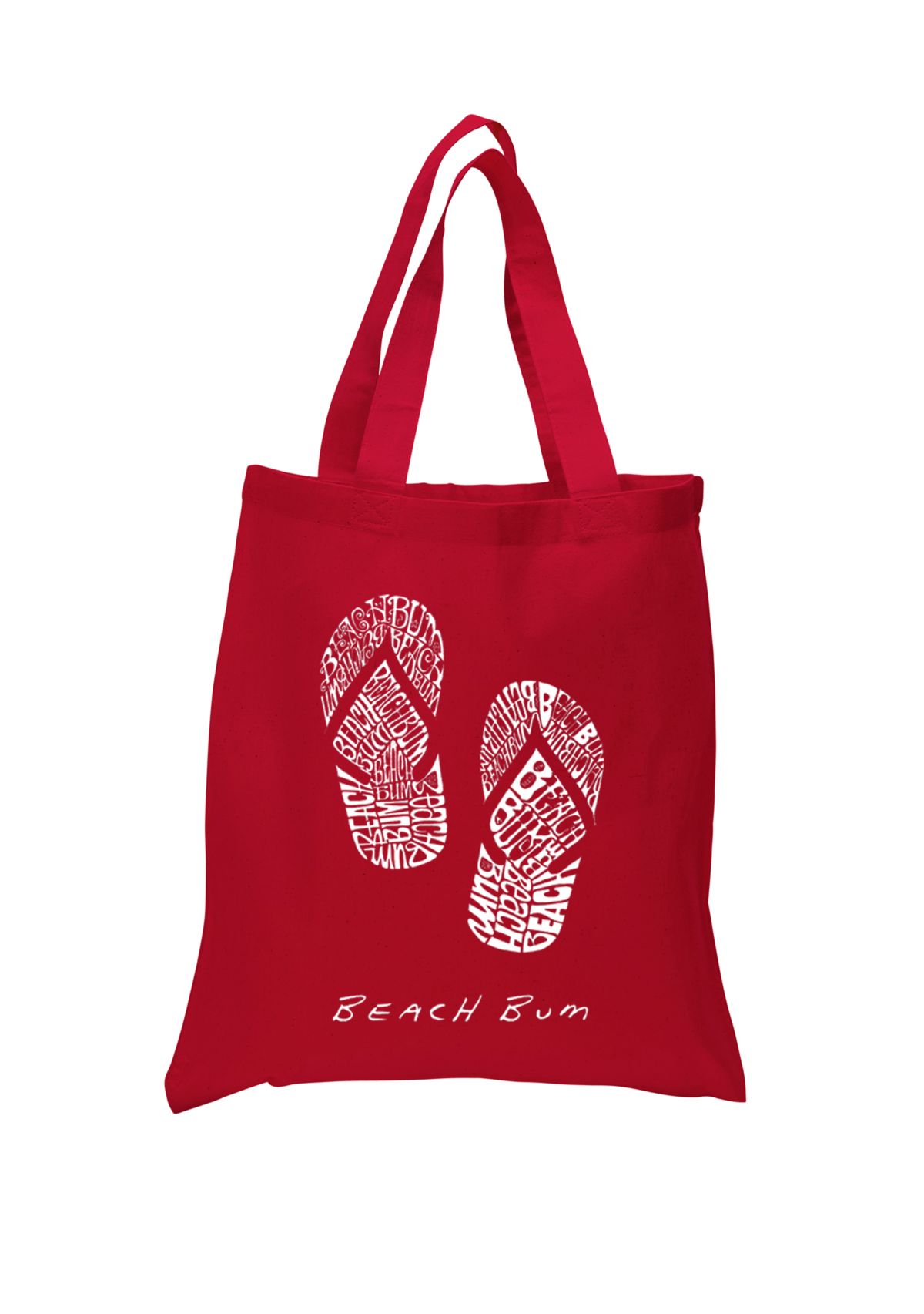 Small Word Art Tote Bag - Beach Bum 