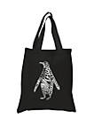 Small Word Art Tote Bag - Penguin