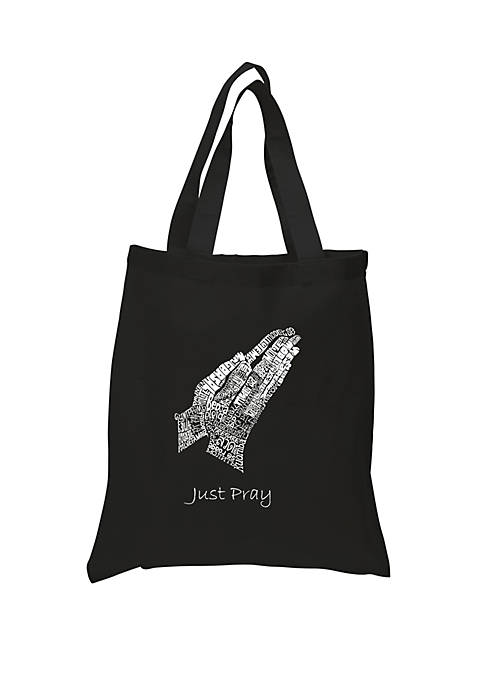 Small Word Art Tote Bag - Prayer Hands 
