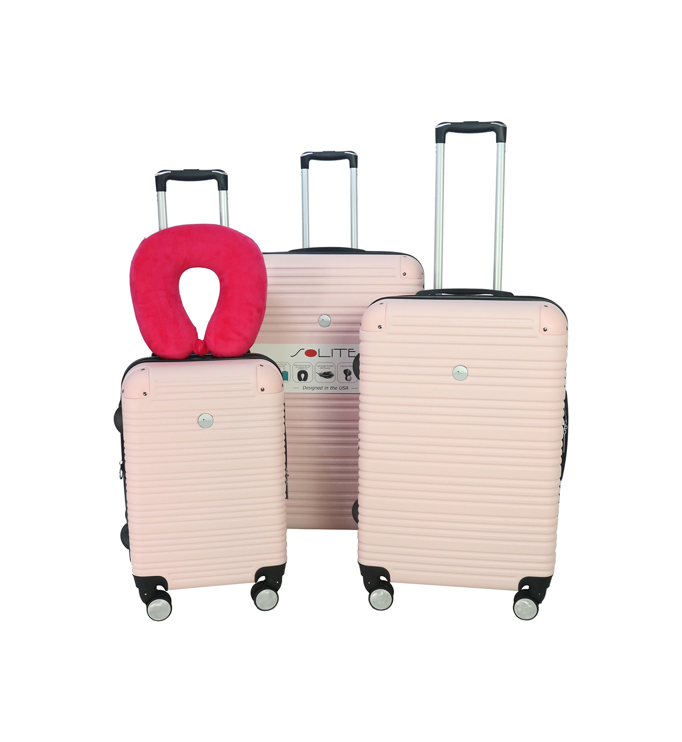 Savoie Expandable Upright Spinner and Adult Neck Pillow 4-Piece Set