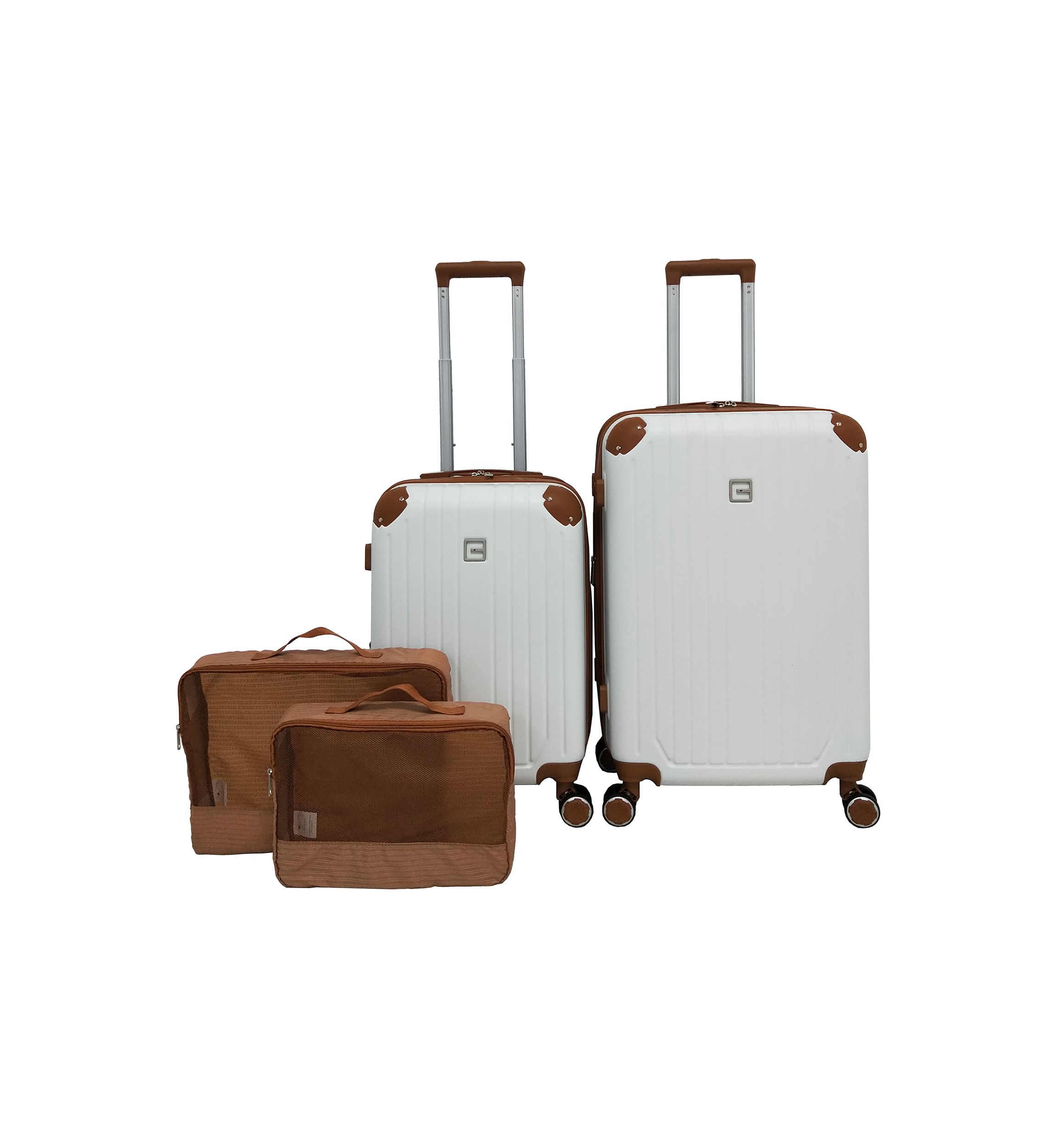 Harlow Expandable Spinner Upright Luggage Set with 2 Packing Cubes