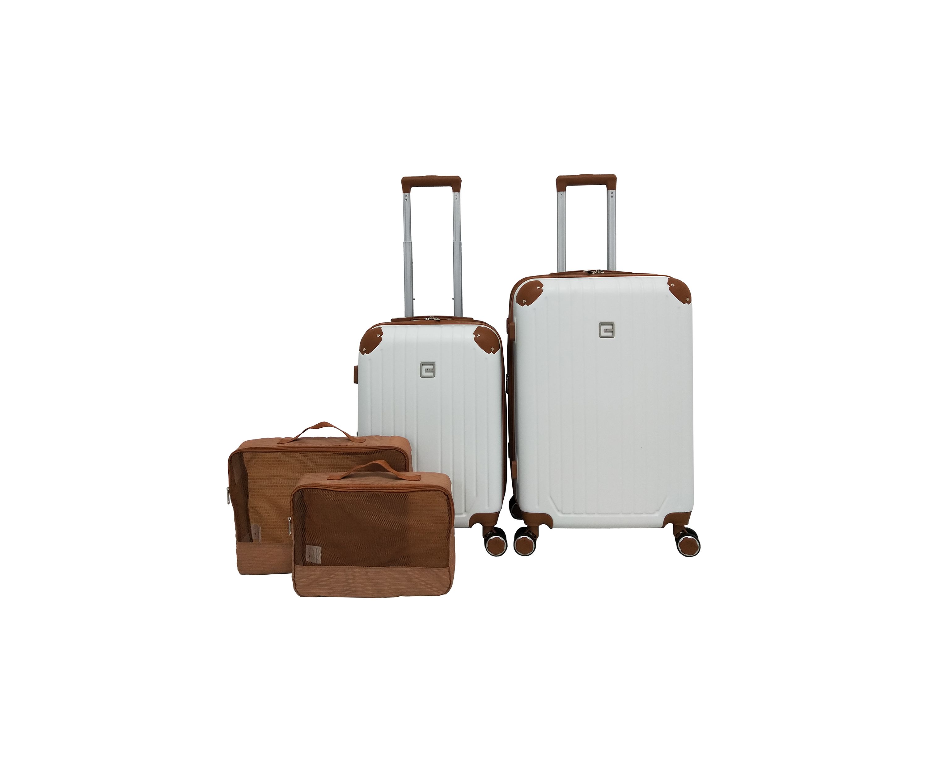 Harlow Expandable Spinner Upright Luggage Set with 2 Packing Cubes
