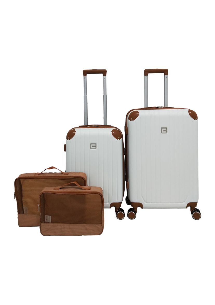 Harlow Expandable Spinner Upright Luggage Set with 2 Packing Cubes