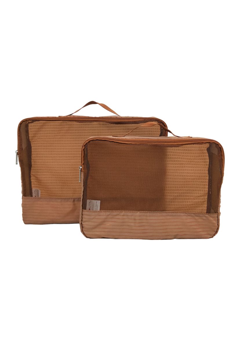 Harlow Expandable Spinner Upright Luggage Set with 2 Packing Cubes