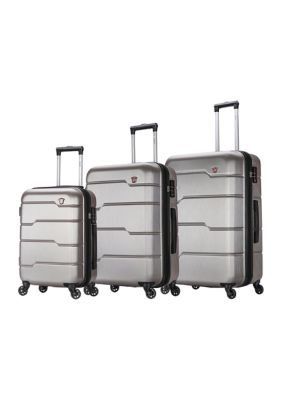 DUKAP Rodez Lightweight Hardside 3 piece set 20''/24''/28'', Silver