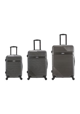 Hipack 3-Piece Spinner Expandable Luggage Set - Dark Brown 