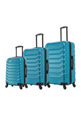 Inusa Vasty Lightweight Hardside Spinner Luggage Set, 3 Piece - Silver