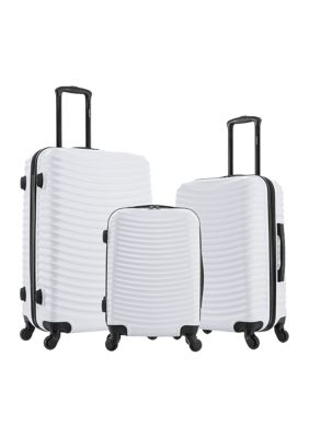 Timberland 3 Piece Hardside Spinner Luggage Suitcase Set in Black