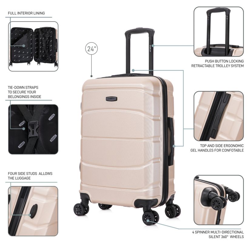 DUKAP Sense Lightweight Hardside Spinner Luggage 24"