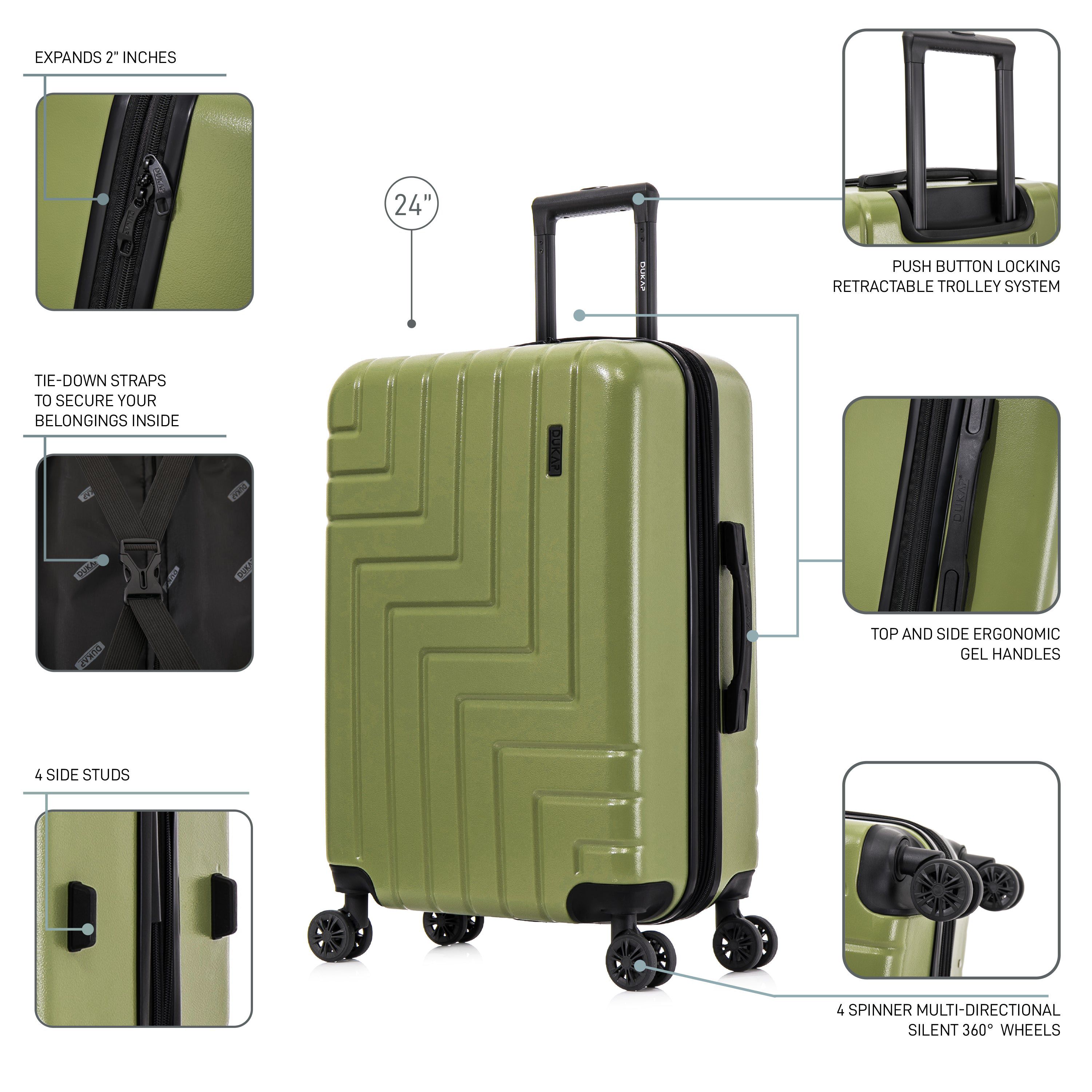 DUKAP Zahav Lightweight Hardside Spinner Luggage 24"