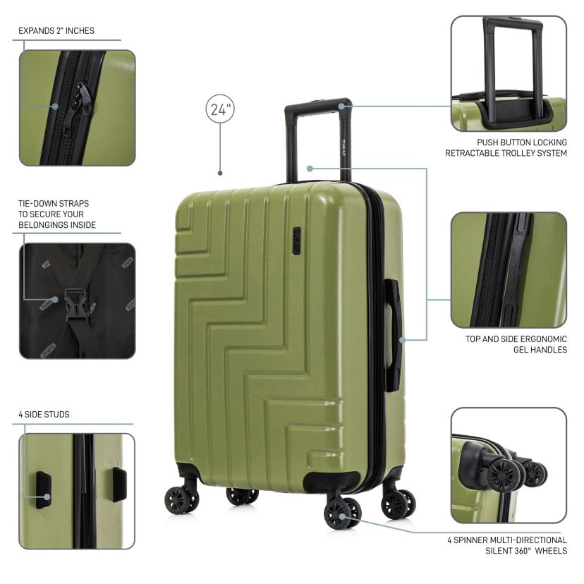 DUKAP Zahav Lightweight Hardside Spinner Luggage 24"