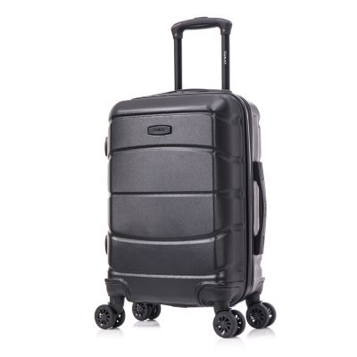 DUKAP Sense Lightweight Hardside Spinner Luggage 20" Carry-On, Black, 20 in