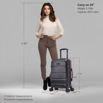 DUKAP Sense Lightweight Hardside Spinner Luggage 20" Carry-On