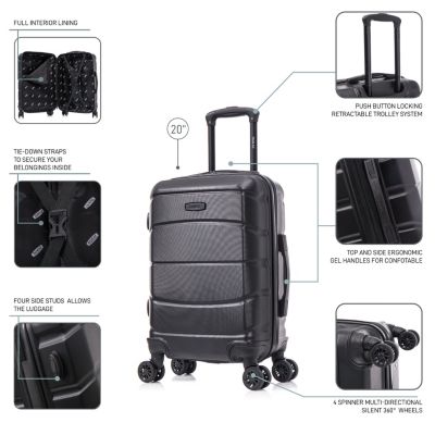 DUKAP Sense Lightweight Hardside Spinner Luggage 20" Carry-On