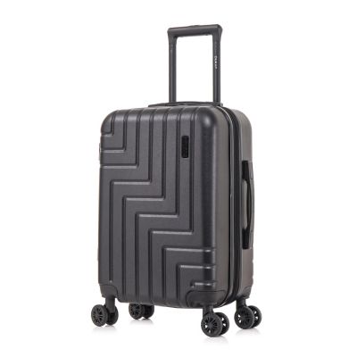 DUKAP Zahav Lightweight Hardside Spinner Luggage 20" Carry-On, Black, 20 in