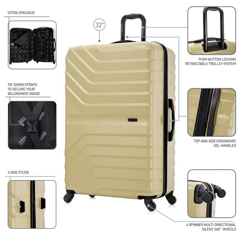 InUSA Aurum lightweight hardside spinner luggage 32"