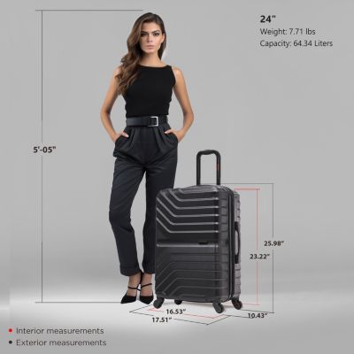 InUSA Aurum lightweight hardside spinner luggage 24"