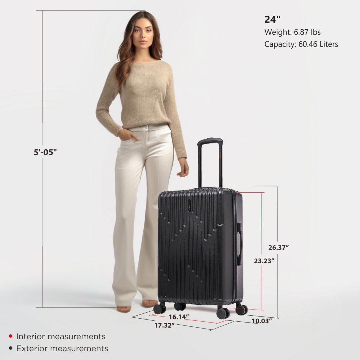 InUSA Drip lightweight hardside spinner luggage 24"