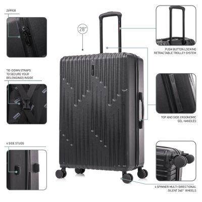 InUSA Drip lightweight hardside spinner 3 Piece Luggage Set  20"/24"/28"