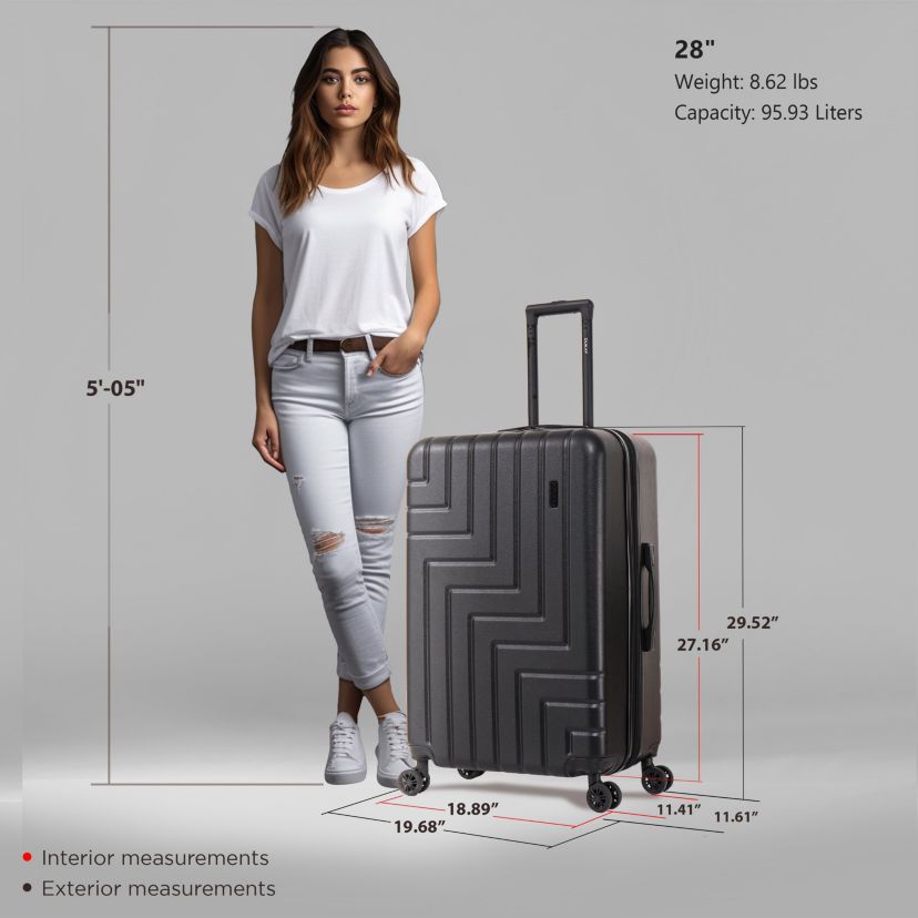 DUKAP Zahav Lightweight Hardside Spinner Luggage 28"