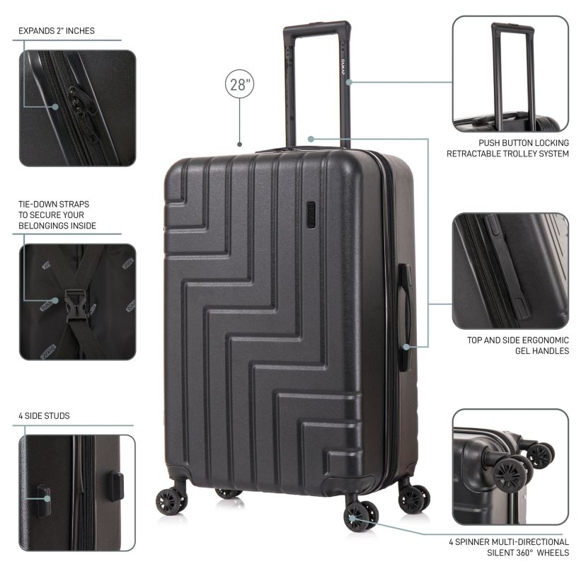 DUKAP Zahav Lightweight Hardside Spinner Luggage 28"
