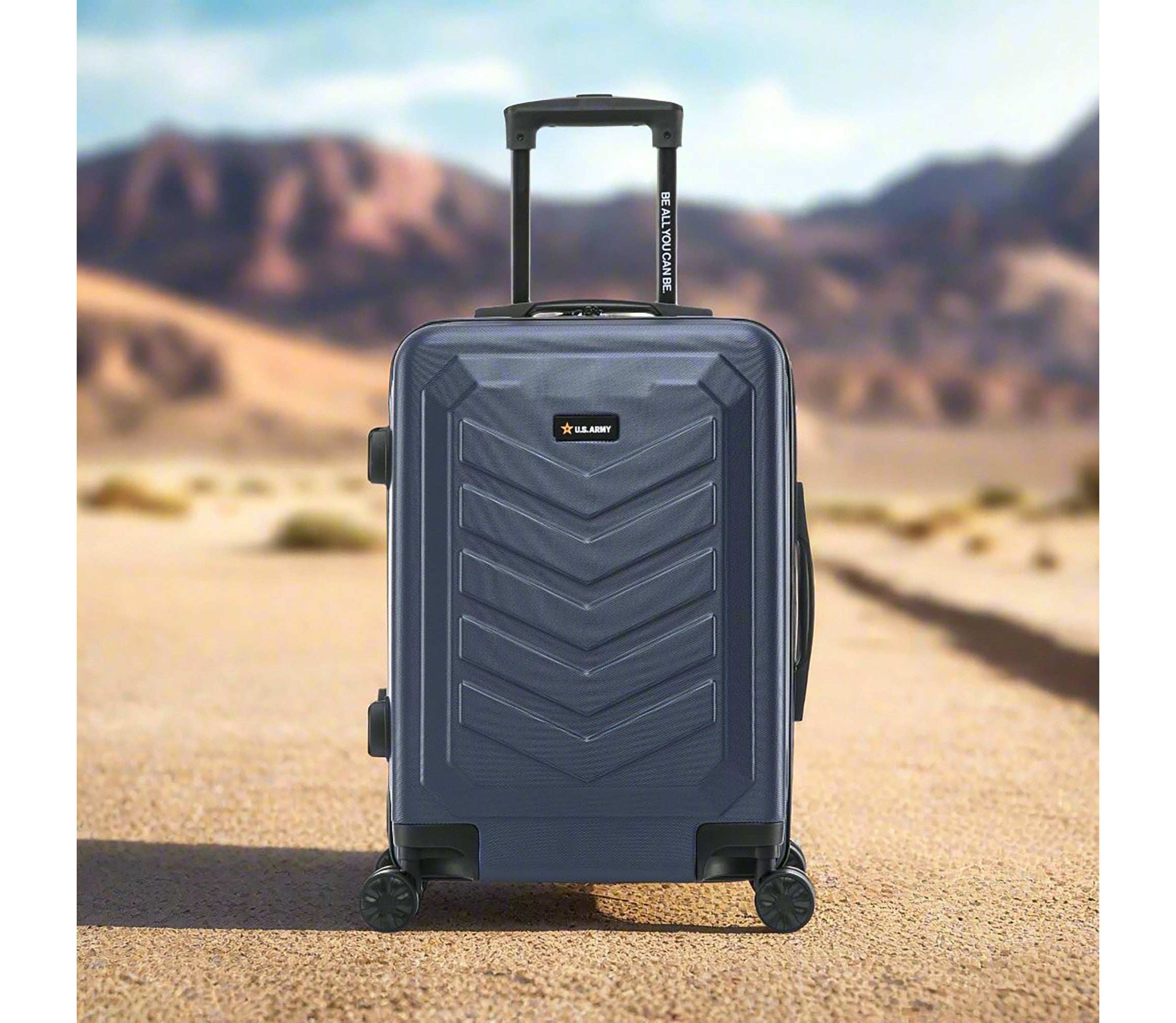 U.S. ARMY FOX 20" Carry-On Suitcase Navy Blue