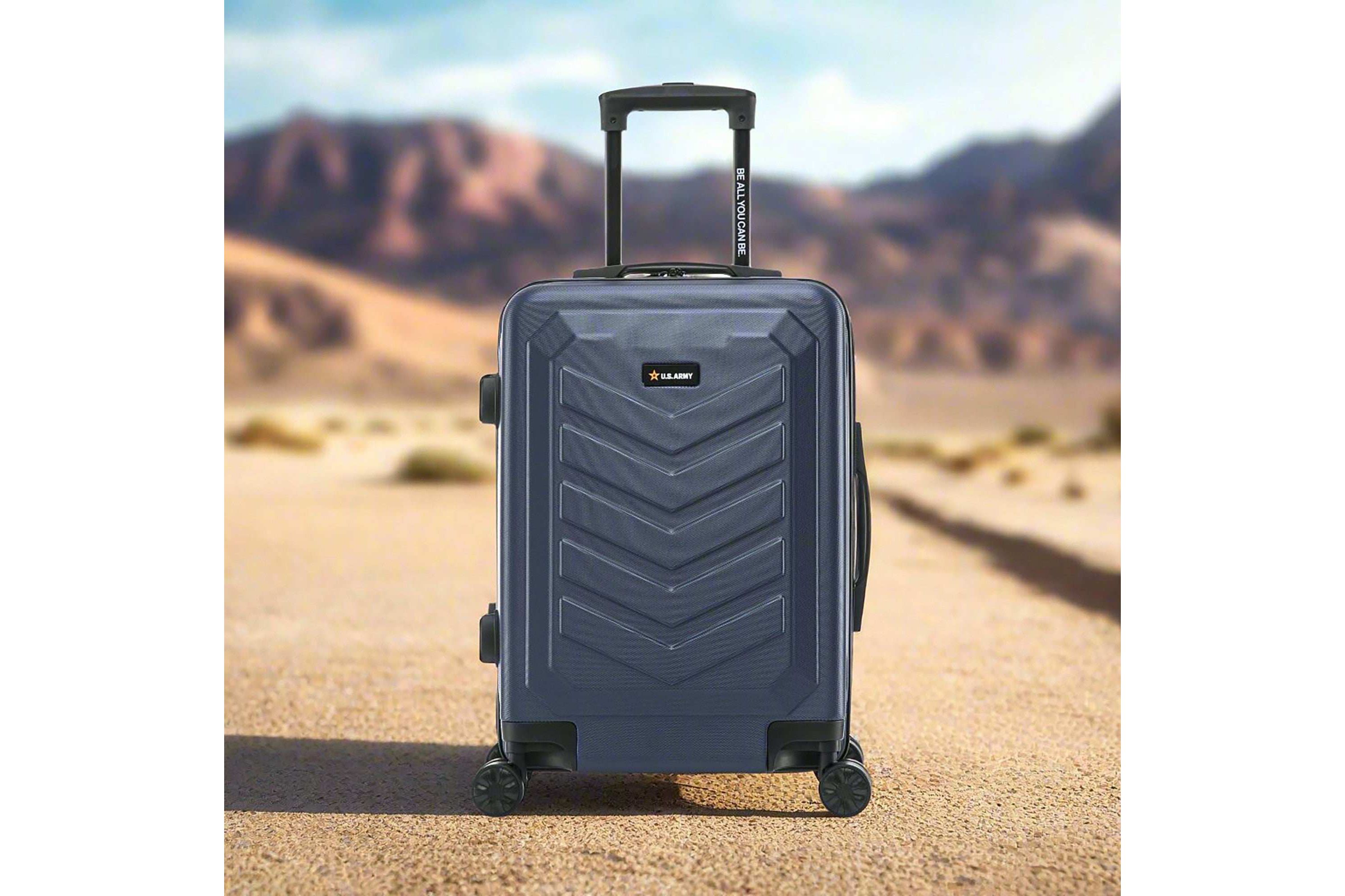 U.S. ARMY FOX 20" Carry-On Suitcase Navy Blue
