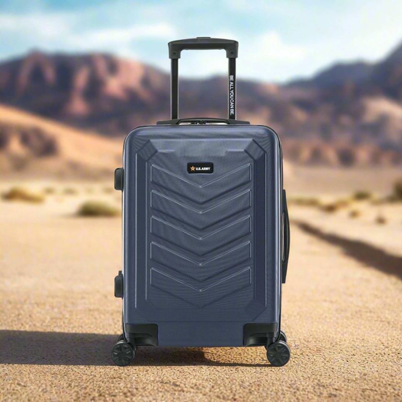 U.S. ARMY FOX 20" Carry-On Suitcase Navy Blue